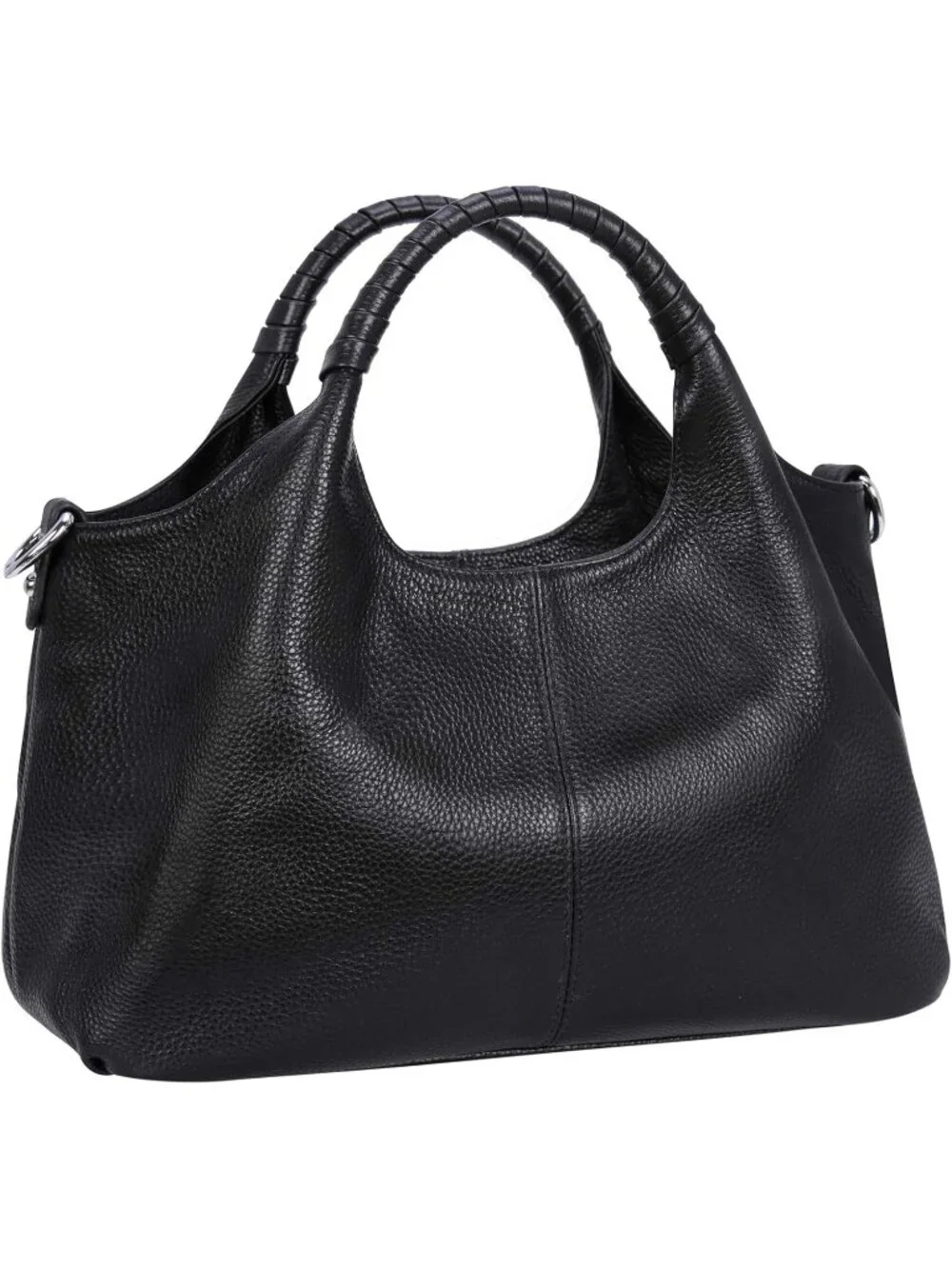 Women's Black Genuine Leather Shoulder Satchel Designer Crossbody Hobo Bags